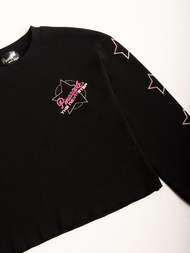 Pineapple Black The Next Step Star Raw Edge Sweatshirt - Image 6 of 6