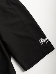 Pineapple Black Girls Rib Cycling Shorts - Image 8 of 8