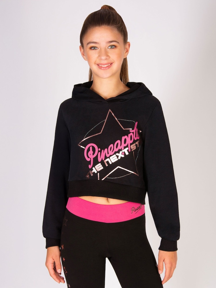 Pineapple Black The Next Step Star Crop Hoodie - Image 1 of 8