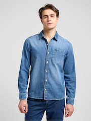 Lee Blue Leesure Denim Shirt - Image 1 of 7