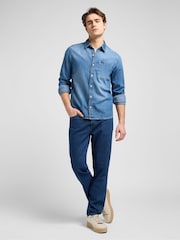 Lee Blue Leesure Denim Shirt - Image 4 of 7