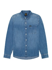 Lee Blue Leesure Denim Shirt - Image 6 of 7