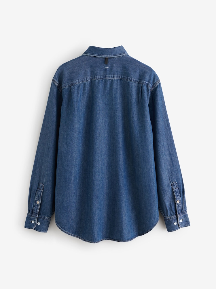 Rag & Bone Blue Denim Finch Shirt - Image 2 of 7