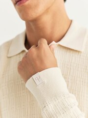 Rag & Bone Cream Harvey Plaid Johnny Collar Polo - Image 7 of 7