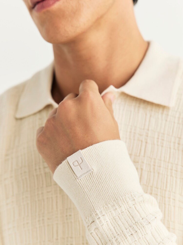 Rag & Bone Cream Harvey Plaid Johnny Collar Polo - Image 7 of 7 Rag & Bone Cream Harvey Plaid Johnny Collar Polo - Image 7 of 7