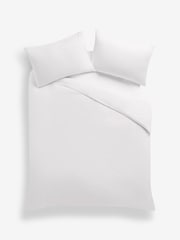 White Collection Luxe 200 Thread Count Egyptian Cotton Duvet Cover and Pillowcase Set - Image 4 of 4