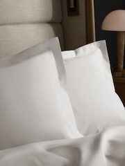 Set of 2 White Collection Luxe 800 Thread Count Egyptian Cotton Sateen Pillowcase - Image 2 of 3
