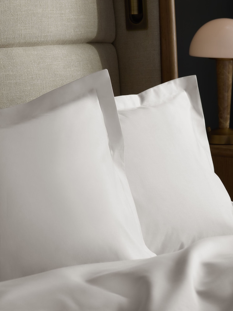 Set of 2 White Collection Luxe 800 Thread Count Egyptian Cotton Sateen Pillowcase - Image 2 of 3