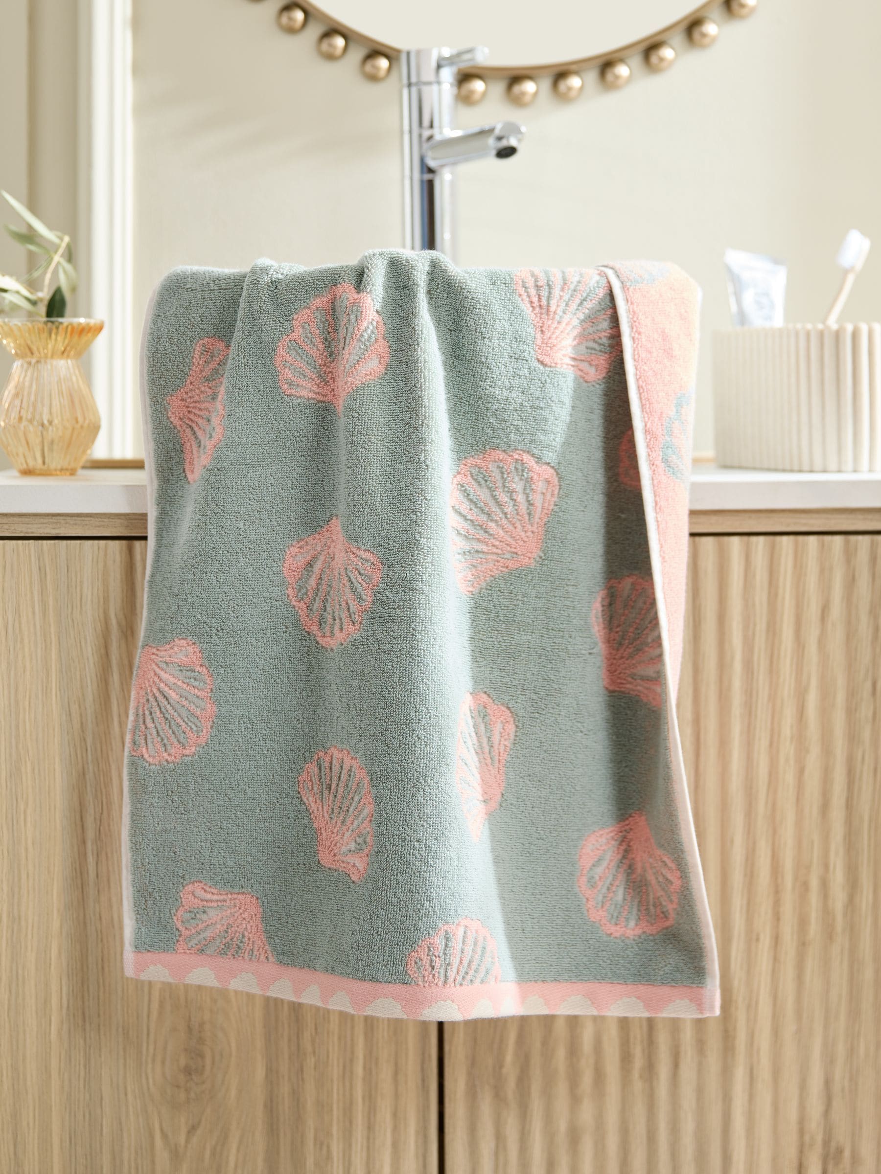 Sage Green Shell Towel