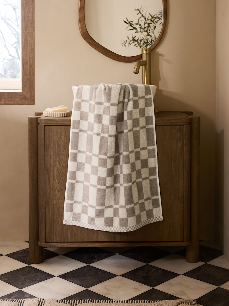 Natural Check Towel - Image 2 of 4