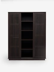 MADE.COM Dark Wood Effect Tulma Sliding Triple Wardrobe - Image 2 of 3