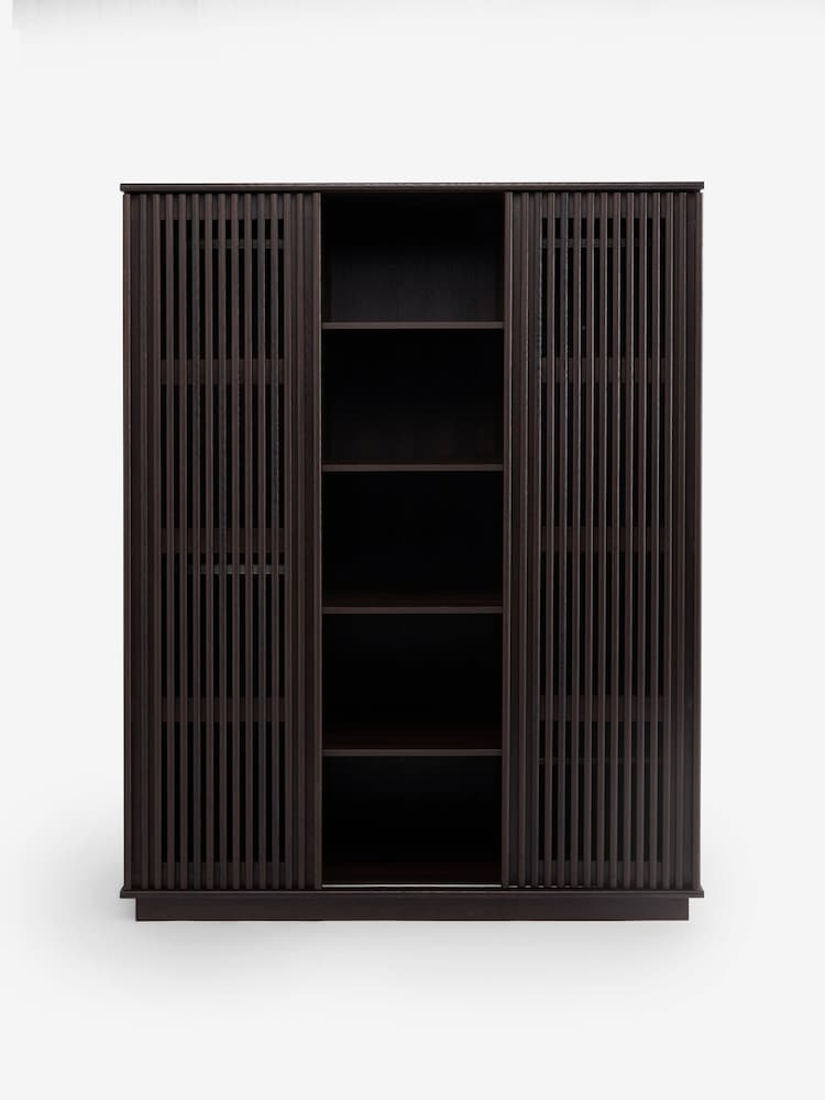 MADE.COM Dark Wood Effect Tulma Sliding Triple Wardrobe - Image 2 of 3