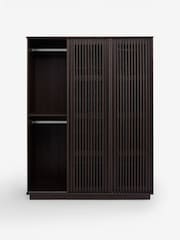 MADE.COM Dark Wood Effect Tulma Sliding Triple Wardrobe - Image 3 of 3