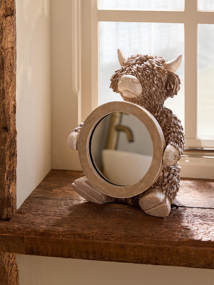 Hamish The Highland Cow Dressing Table Mirror - תמונה 1 מתוך 3 Hamish The Highland Cow Dressing Table Mirror - תמונה 1 מתוך 3