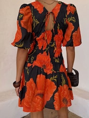 Never Fully Dressed Black Poppy Mini Nara Dress - صورة 7 من 9