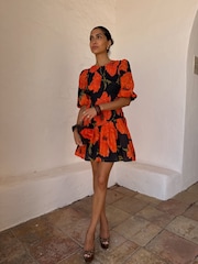 Never Fully Dressed Black Poppy Mini Nara Dress - صورة 9 من 9