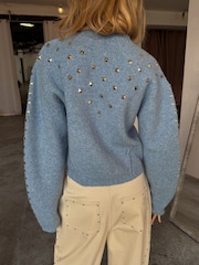 Never Fully Dressed Blue Studded Cardigan - Image 2 of 5