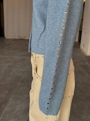 Never Fully Dressed Blue Studded Cardigan - Image 4 of 5