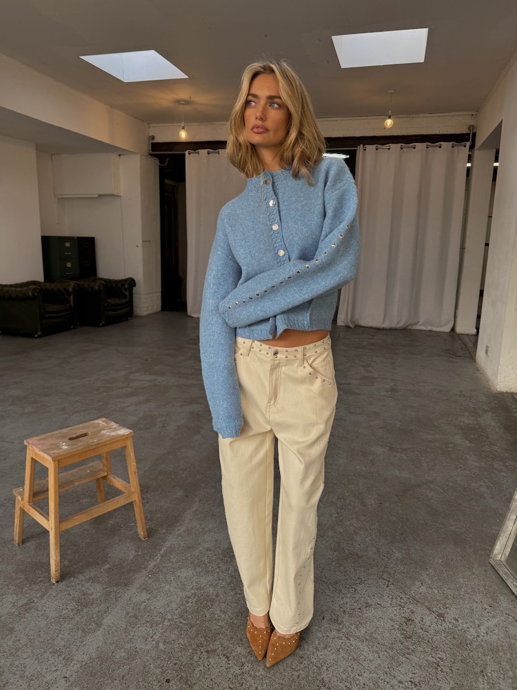 Never Fully Dressed Blue Studded Cardigan - Image 5 of 5