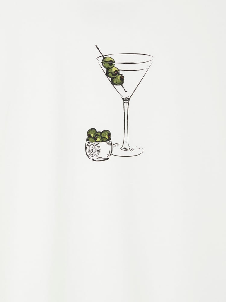 Never Fully Dressed White Martini T-Shirt - Image 6 of 6