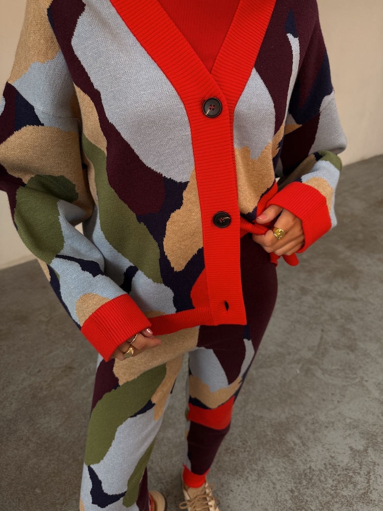 Never Fully Dressed Blue Abstract Callie Cardigan - Image 4 of 4