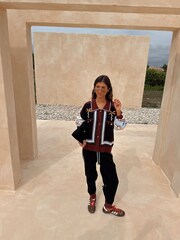 Never Fully Dressed Black Geometric Contrast Stitch Palm Print Cardigan - Image 9 of 22