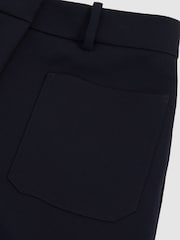 Reiss Navy Priya Twill Patch-Pocket Flared Trousers - Image 7 of 7