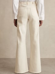 Reiss Ecru Sakura Petite Patch-Pocket Flared Jeans - Image 5 of 8