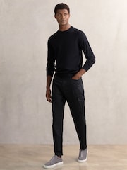 Marineblau - Reiss Robinson Cotton-Lyocell Cargo Trousers - Bild 1 von 6