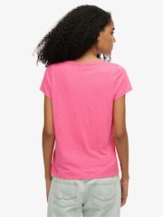 Superdry Pink Scoop Neck T-Shirt - Image 2 of 6