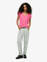 Superdry Pink Scoop Neck T-Shirt - Image 3 of 6