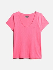 Superdry Pink Scoop Neck T-Shirt - Image 5 of 6