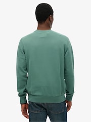 Superdry Green 100% Cotton Core Logo Stripe Relaxed Crew Sweatshirt - Image 2 of 6