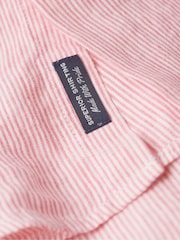 Superdry Pink Oversized 100% Cotton Casual Linen Long Sleeve Shirt - Image 7 of 7