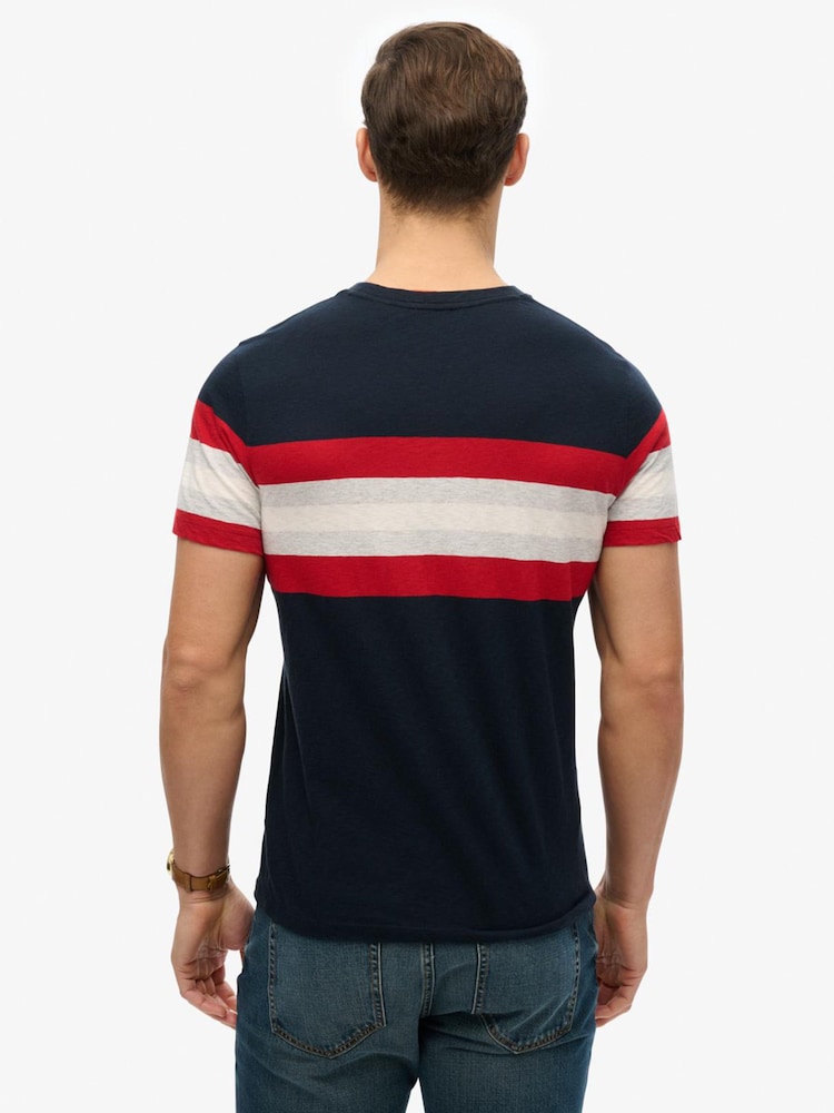 Футболка в полоску из 100% хлопка Superdry Essentials - Image 2 of 6