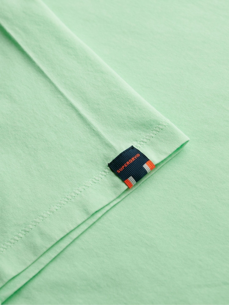 Superdry Green Classic Essential 100% Cotton T-Shirt - Image 5 of 5