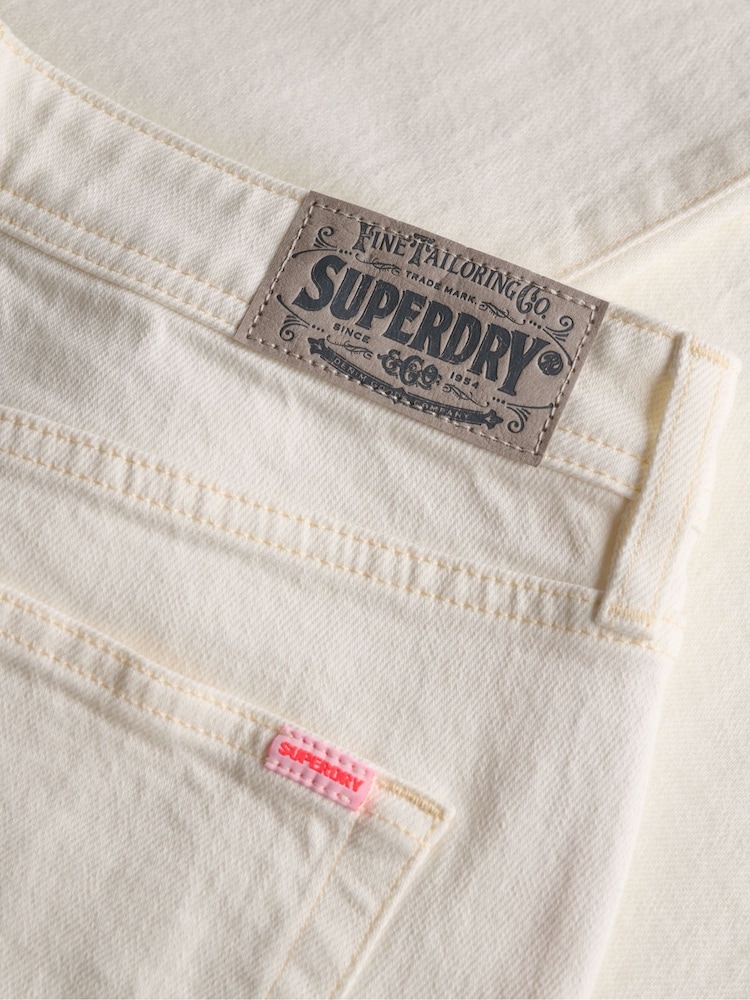 Superdry White Slim Mid Rise Jeans - Image 7 of 7