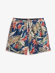 Superdry Navy Blue Hawaiian Print 17 Swim Shorts - Image 7 of 8