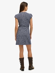 Superdry Blue Athletic Essentials Wrap Dress - Image 4 of 7