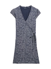 Superdry Blue Athletic Essentials Wrap Dress - Image 6 of 7