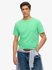 Superdry Green Classic Essential 100% Cotton T-Shirt - Image 1 of 6