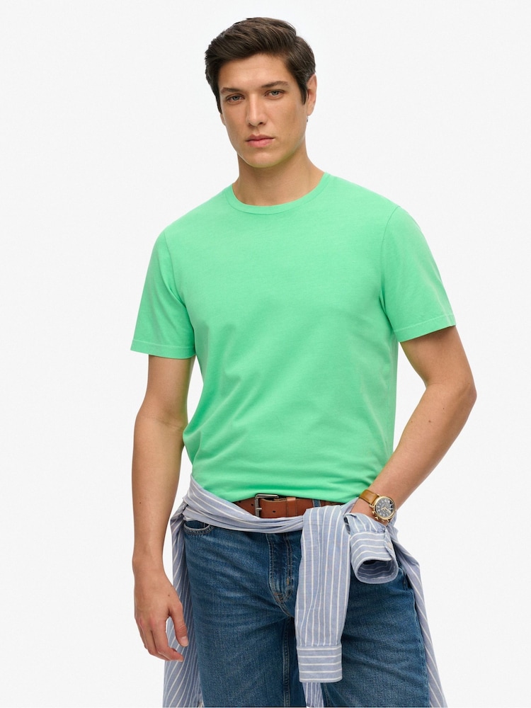 Superdry Green Classic Essential 100% Cotton T-Shirt - Image 1 of 6