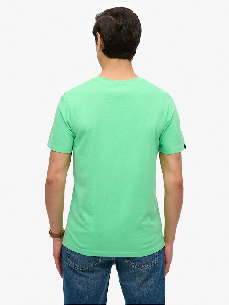 Superdry Green Classic Essential 100% Cotton T-Shirt - Image 2 of 6