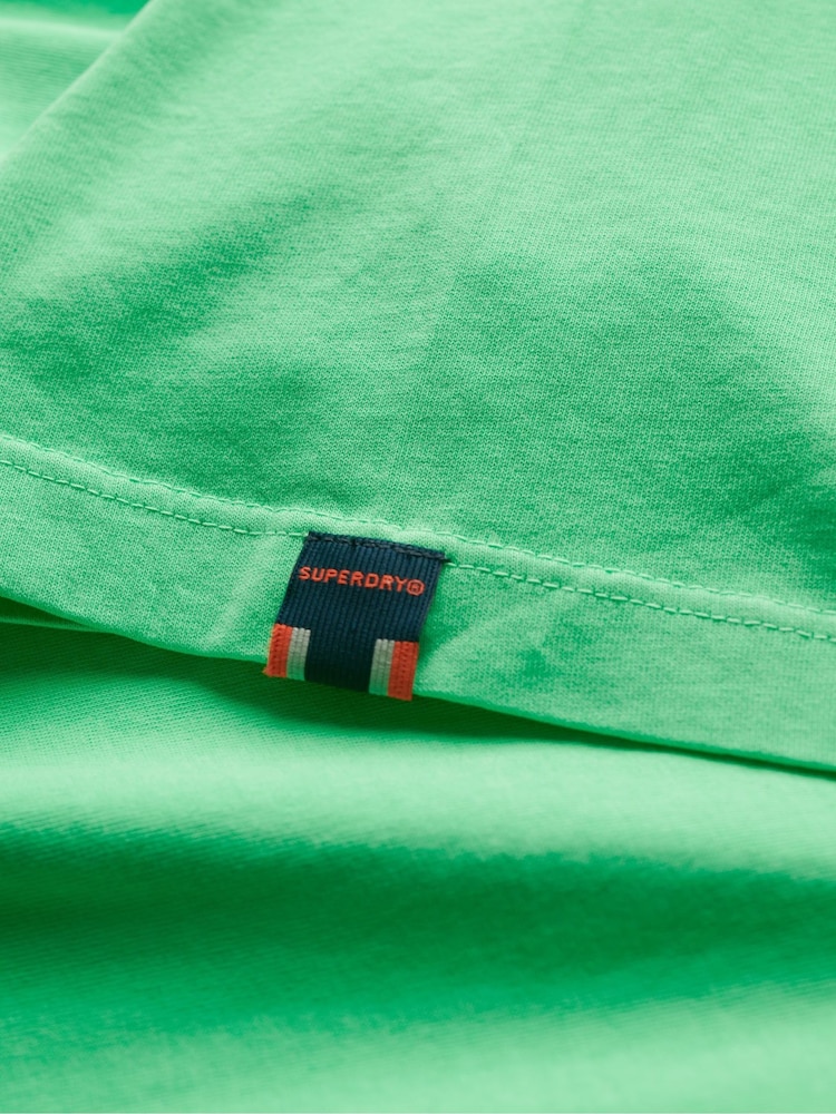 Superdry Green Classic Essential 100% Cotton T-Shirt - Image 6 of 6
