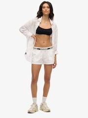 Superdry White 100% Linen Shorts - Image 1 of 8