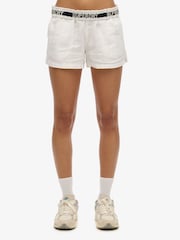 Superdry White 100% Linen Shorts - Image 5 of 8
