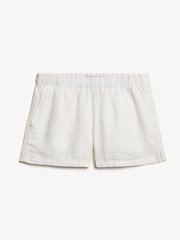 Superdry White 100% Linen Shorts - Image 7 of 8