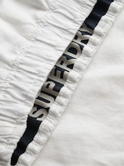 Superdry White 100% Linen Shorts - Image 8 of 8