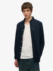 Superdry 100% Cotton Essentials Long Sleeve Oxford Shirt - Imagen 1 de 4