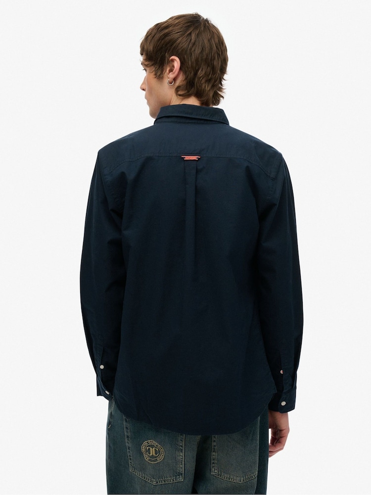 Superdry 100% Cotton Essentials Long Sleeve Oxford Shirt - Imagen 2 de 4
